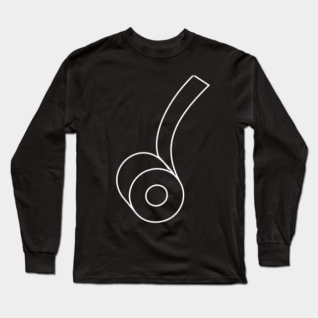 Toilet paper tickmark Long Sleeve T-Shirt by All About Nerds